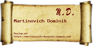 Martinovich Dominik névjegykártya